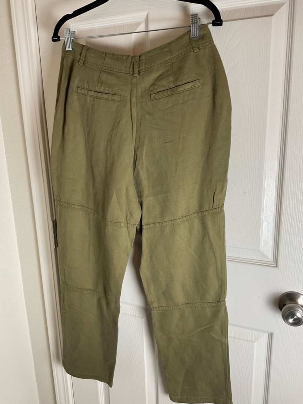 Cloth & Stone Olive Green Tencel Linen Utility Seamed Pants Size 27 - Picture 8 of 9
